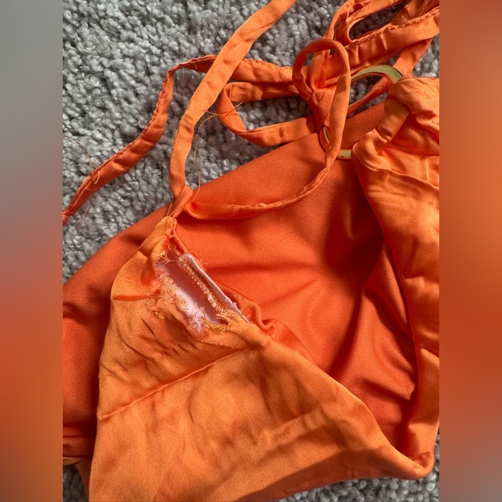 Baobab Collection Backless Orange Cutout Maxi Dress - Picture 9 of 9